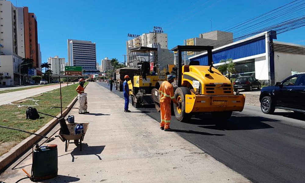 Obras do BRT avançam com recapeamento da Avenida do CPA