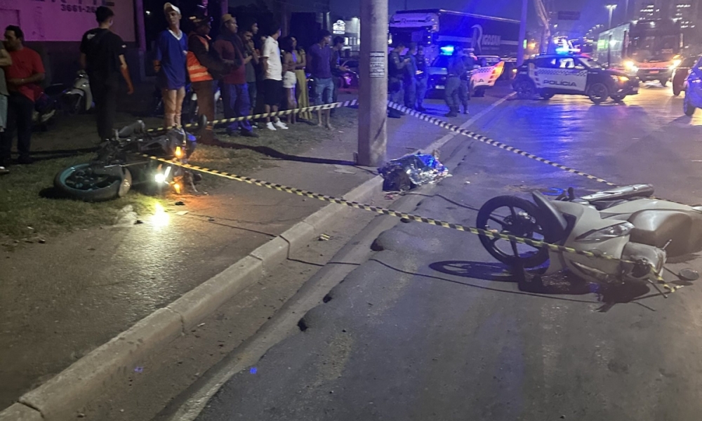 Motociclista morre ao colidir contra poste após acidente em avenida de Cuiabá
