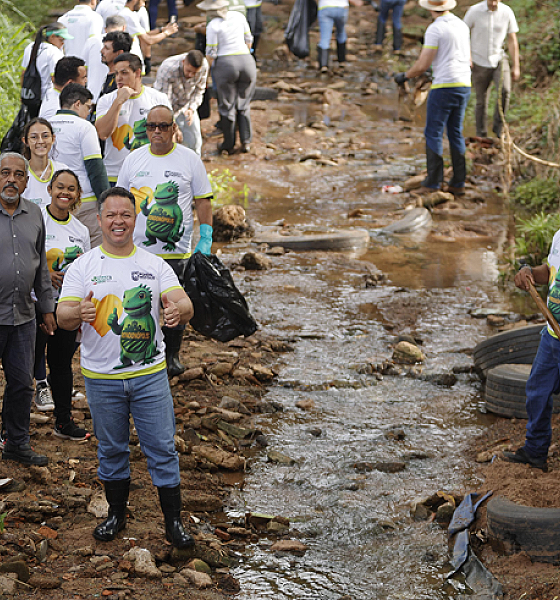 No Dia do Meio Ambiente, Prefeitura de Rondonópolis faz mutirão de limpeza no Córrego Piscina