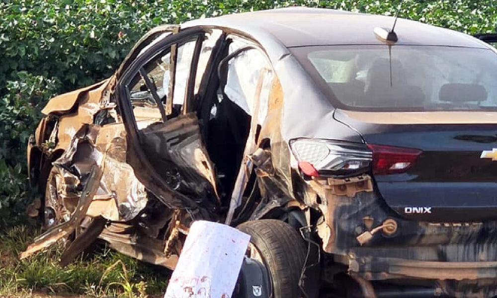Colisão frontal entre Ônix e Amarok é registrada na MT-242, entre Sorriso e Nova Ubiratã