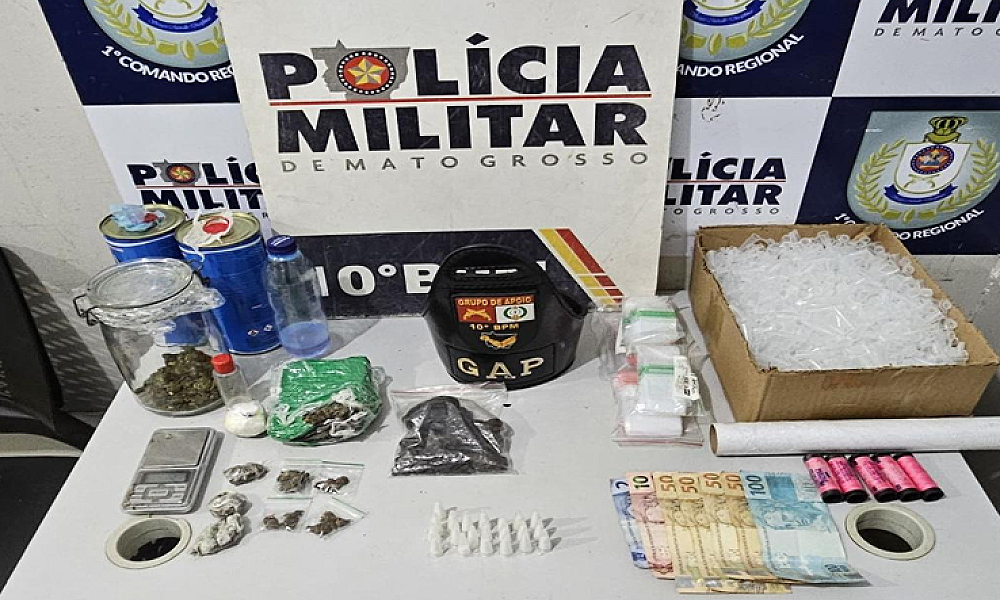 Polícia Militar prende jovem por tráfico de drogas em Cuiabá