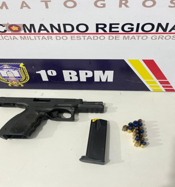 PM prende homem armado com pistola e 17 munições em Cuiabá