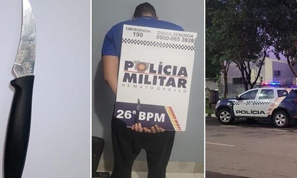 Homem esfaqueia esposa durante briga e se entrega à polícia em Nova Mutum