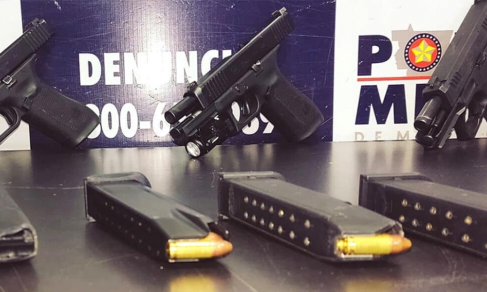 Sorriso: três morrem em confronto com a PM e policial é baleado; pistolas e munições apreendidas