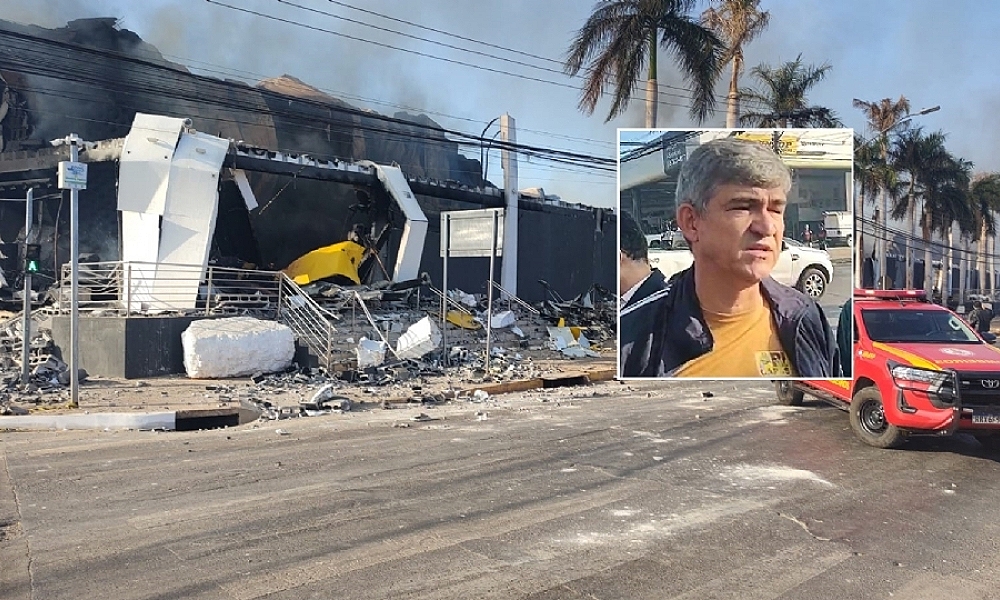 “Nossa vida está subindo nessa fumaça”, lamenta comerciante que perdeu tudo em incêndio no Shopping Popular
