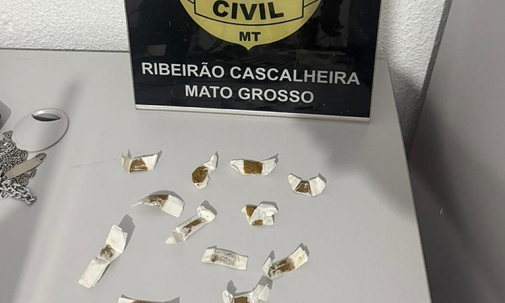 Traficante flagrado com porções de haxixe ice é preso pela Polícia Civil em Ribeirão Cascalheira