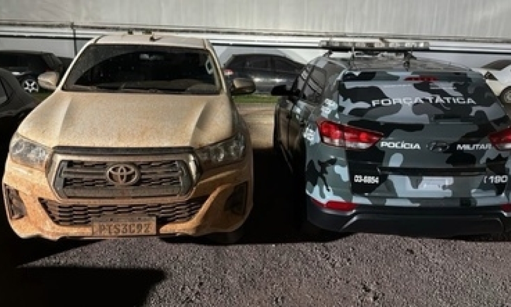 Caminhonete roubada em São Paulo é recuperada pela polícia em ação conjunta no interior de MT