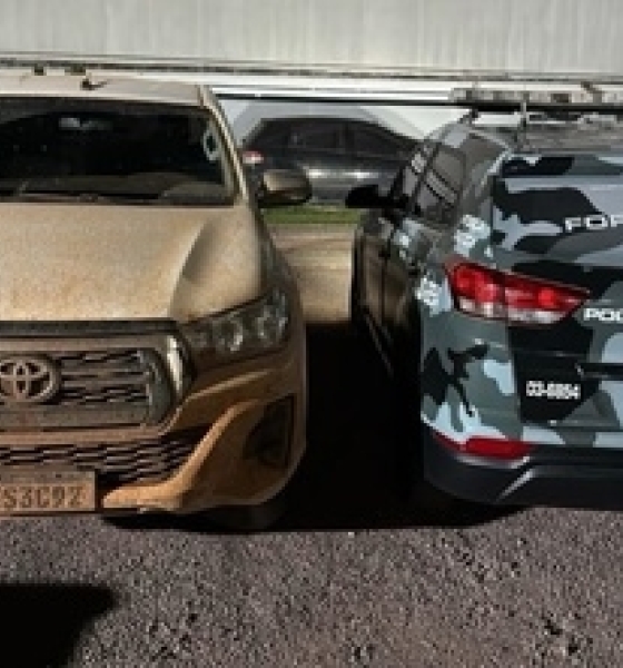 Caminhonete roubada em São Paulo é recuperada pela polícia em ação conjunta no interior de MT