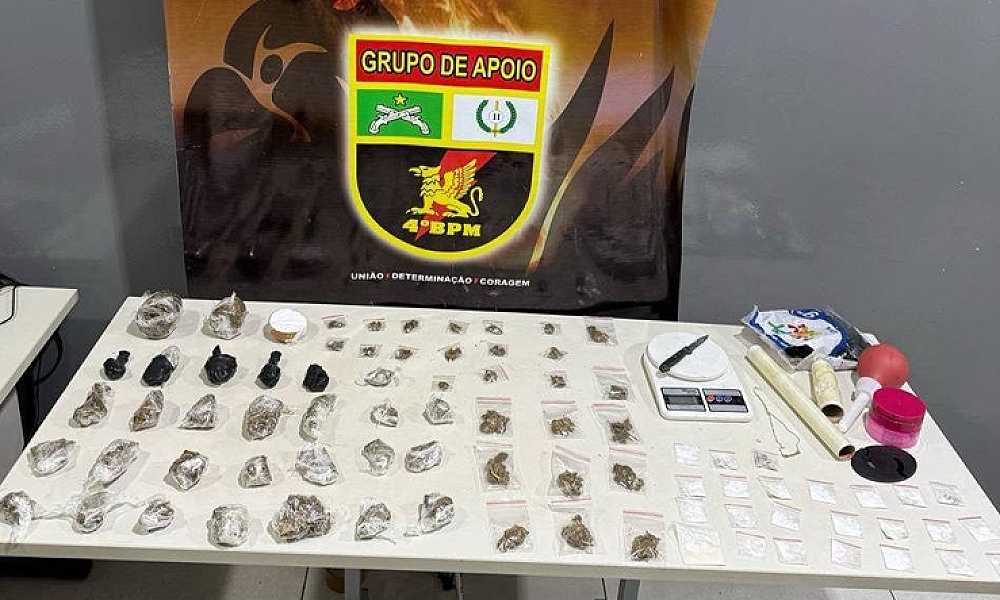 Mulher é presa com drogas que seriam levadas a faccionado em presídio de Cuiabá