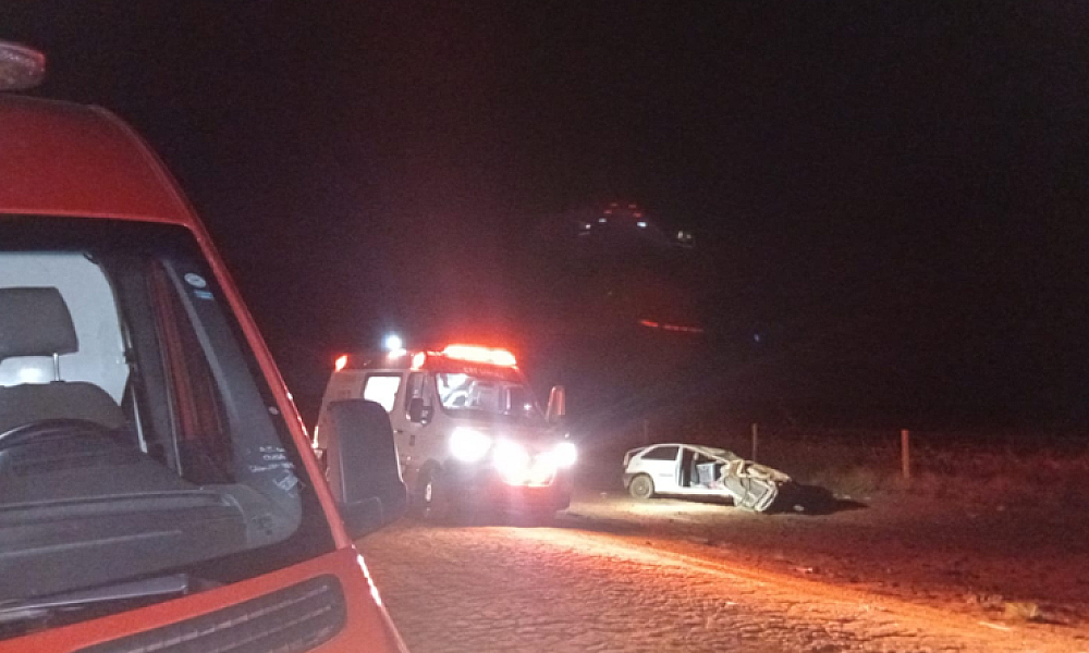 Homem fica ferido após capotamento na zona rural de Campo Novo do Parecis