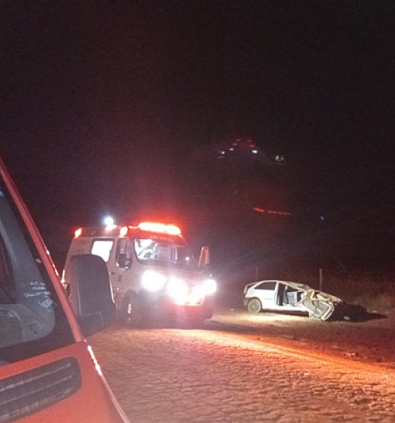 Homem fica ferido após capotamento na zona rural de Campo Novo do Parecis