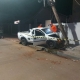 Motorista foge aps coliso que destruiu poste de energia em Tangar da Serra