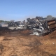 Motorista morre carbonizado aps carreta tombar e pegar fogo na BR-070