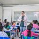 Crianas participam de palestra Bullying Acabou Aqui em escola de Cuiab
