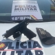 Pol�cia Militar aprende arma de fogo, muni��es e dupla suspeita por tentativa de homic�dio