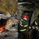 Caminho tomba e pega fogo na BR-174