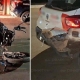 Acidente em Nova Mutum deixa passageiro de moto ferido aps coliso com carro