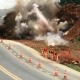 Detonao de rocha bloqueia BR-364 nesta tera-feira (07)