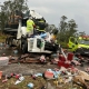 Coliso violenta entre carretas deixa rastro de destruio na BR-163 (Vdeo)