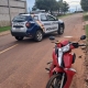 Fuga de moto termina em colis�o com viatura e pris�o em Rondon�polis