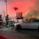 Bombeiros combatem incndio em carro que pegou fogo em avenida em Primavera do Leste