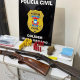 Jovem  preso com armas, munies e drogas durante operao na zona rural de Colder