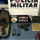 Homem  preso em Sinop aps ameaar caminhoneiro com pistola; duas armas e munies so apreendidas