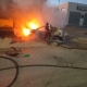 Grupo incendeia carro na Rodovia Emanuel Pinheiro, em Cuiab