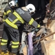 Bombeiros realizam resgate aps coliso entre veculos de transporte de carga na BR-158