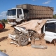 Coliso frontal entre SUV e caminho deixa cinco feridos na MT-208, em Carlinda