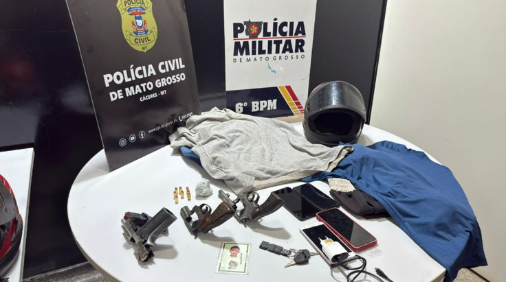 A��o conjunta da PM e Pol�cia Civil prende suspeitos de tentativa de homic�dio em C�ceres