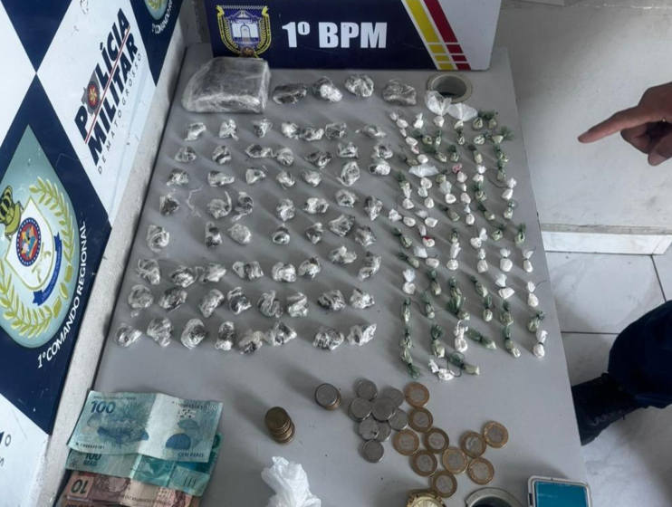 Pol�cia Militar prende cinco pessoas por tr�fico e apreende 188 por��es de drogas