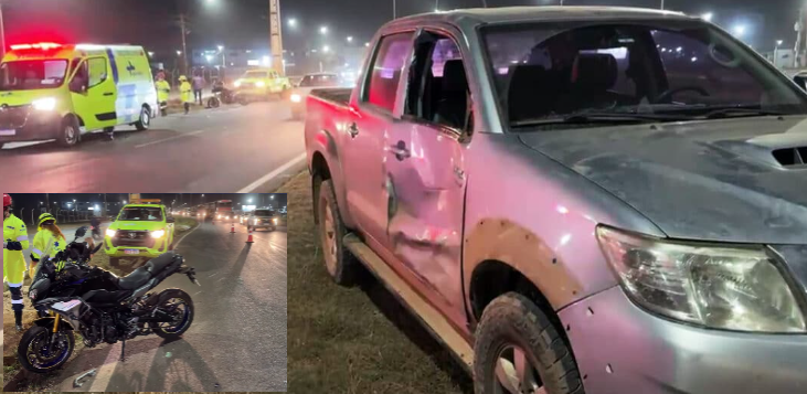 Motociclista fica ferida ap�s colis�o com caminhonete na BR-163 em Sinop