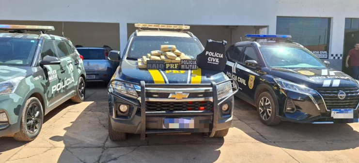 A��o conjunta das for�as de seguran�a resulta na apreens�o de quase 36 kg de skunk em Pedra Preta