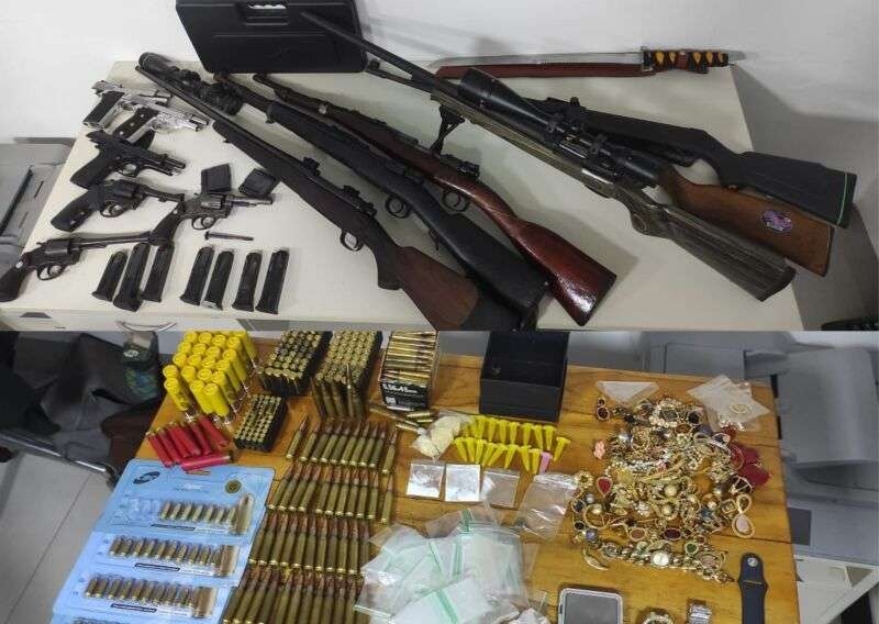 Pol�cia desmantela arsenal ligado a fac��o criminosa e prende tr�s em Tangar� da Serra