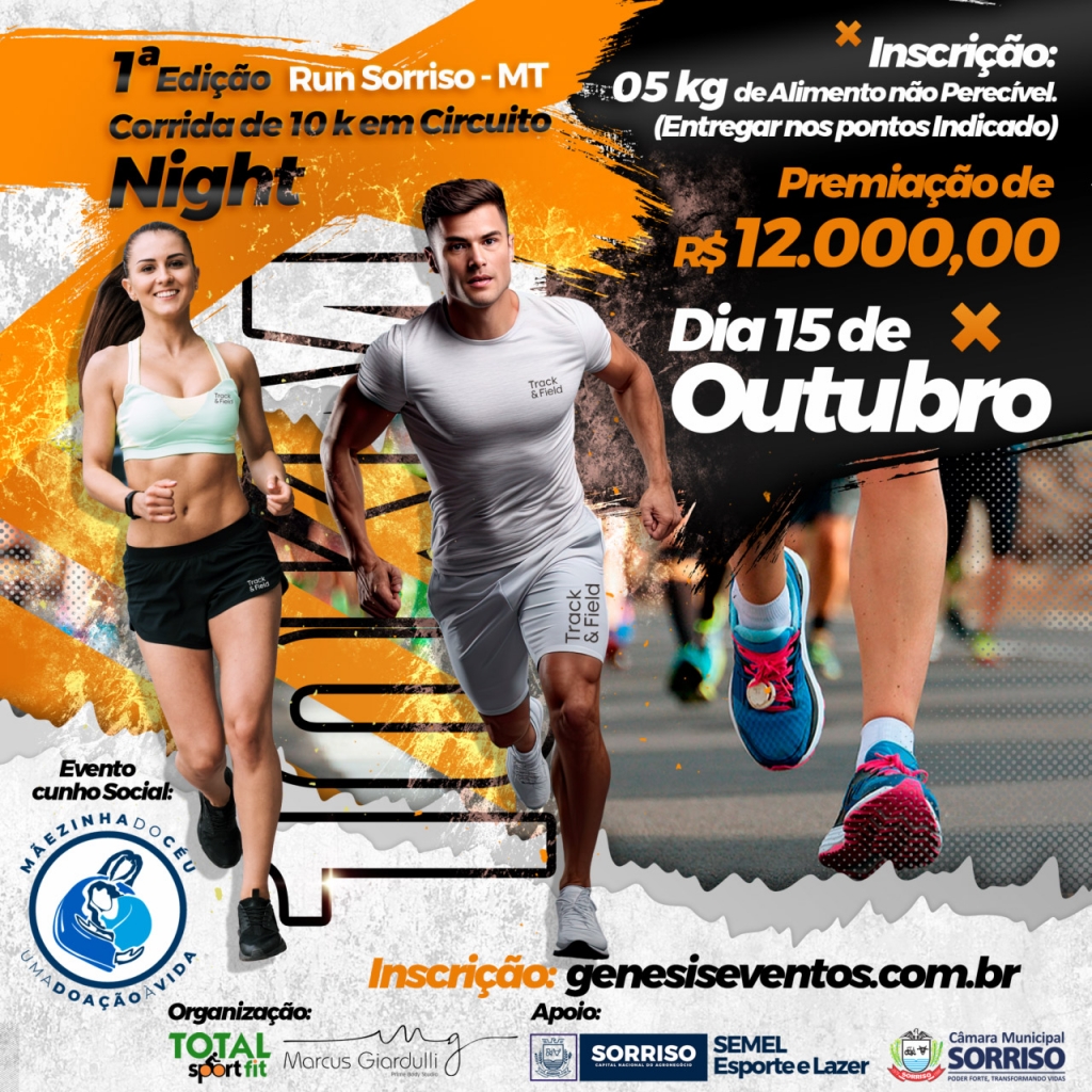 Sorriso sediar� 1� edi��o da corrida Night Run