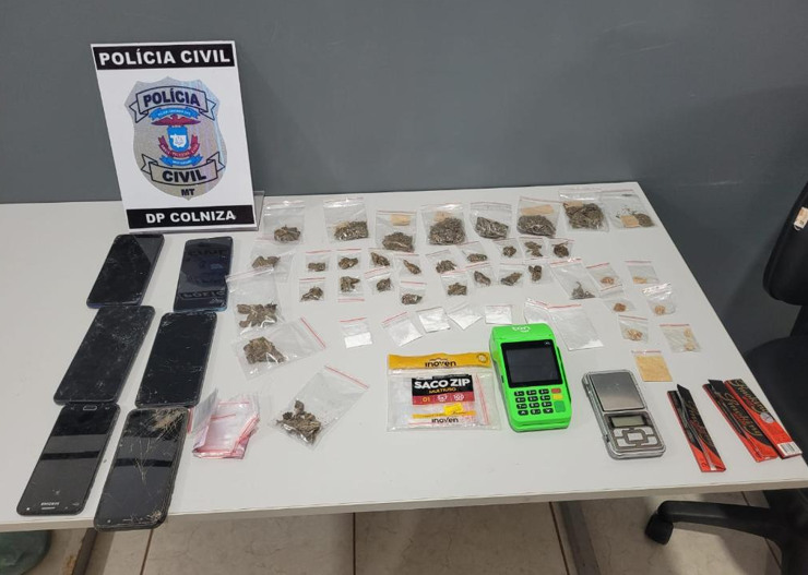 Jovem � preso e adolescente apreendida em opera��o contra tr�fico em Colniza