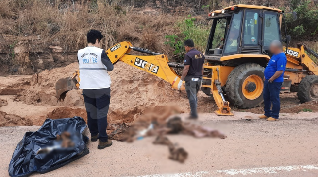 Corpo � encontrado enterrado em �rea rural de Rondon�polis