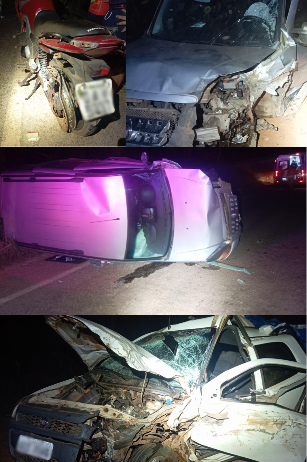 Animal na pista provoca colis�o entre tr�s ve�culos na MT-344