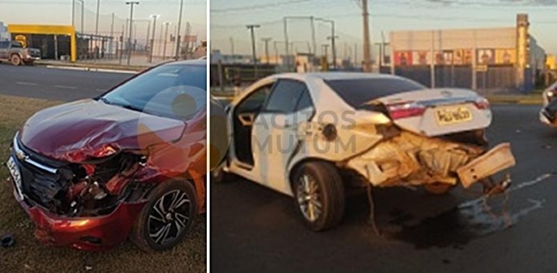 Motorista alcoolizado causa acidente em rotatria de Nova Mutum