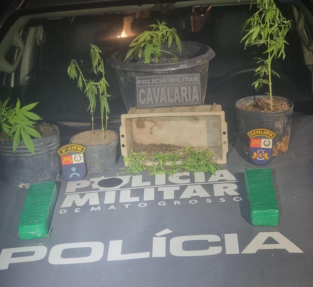 Cavalaria prende dois homens com tabletes e p�s de maconha em Alto Paraguai