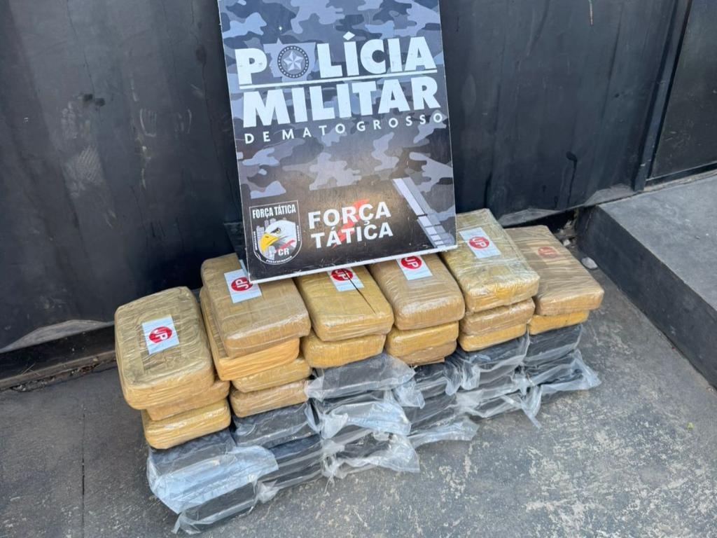 For�a T�tica prende homem com 36 tabletes de maconha em Cuiab�