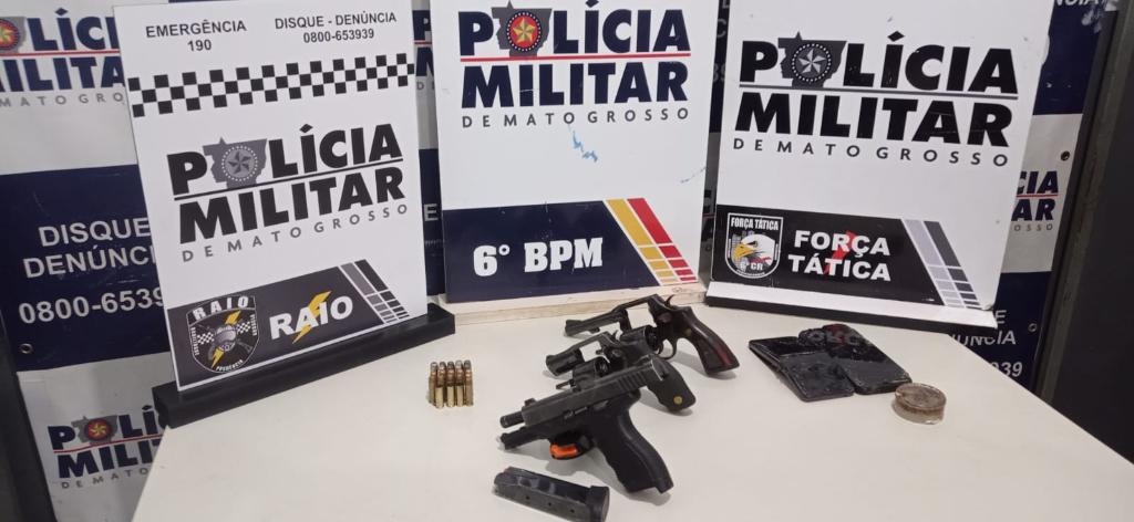Pol�cia Militar prende tr�s homens suspeitos de homic�dio e recupera ve�culo roubado em C�ceres