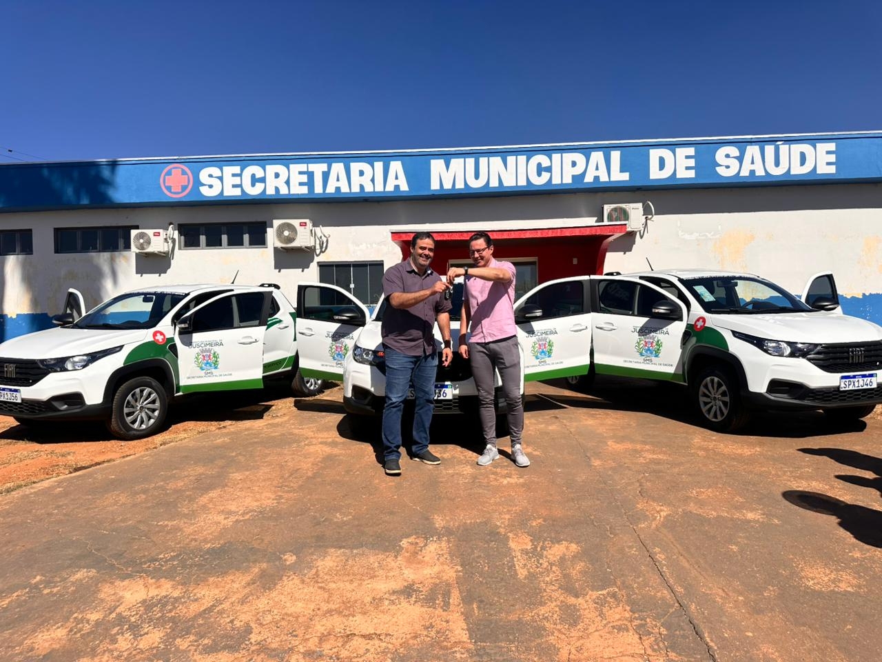 Juscimeira recebe reforo na frota da sade com trs novas picapes