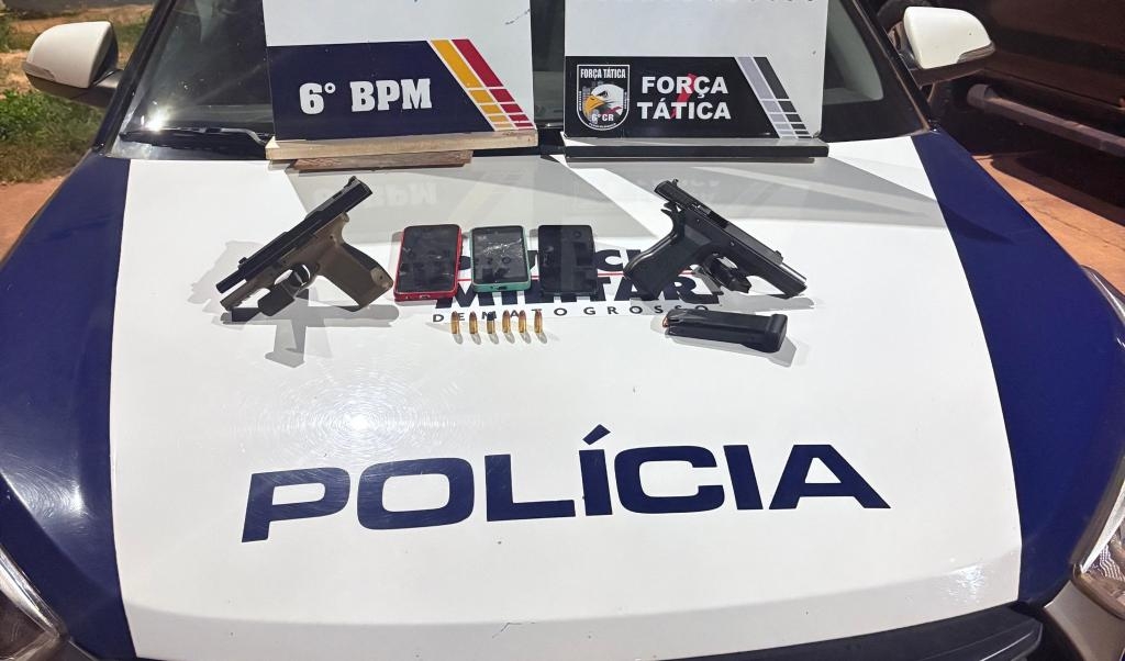 Pol�cia Militar prende dois faccionados suspeitos por homic�dio de mulher em C�ceres