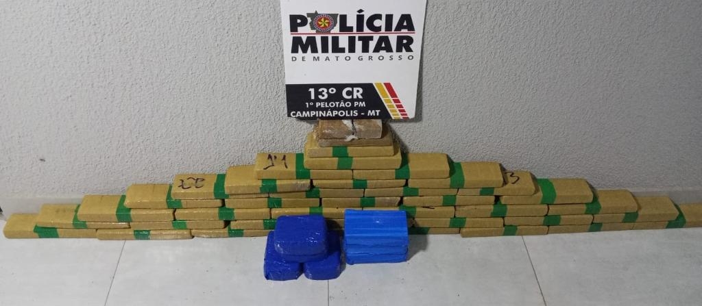 Pol�cia Militar apreende 46 tabletes de entorpecentes e prende faccionado por tr�fico em Campin�polis