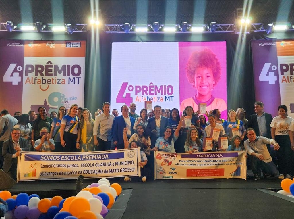 Governo premia 100 escolas da rede pblica de MT com R$ 5 milhes na 4 edio do Prmio Alfabetiza MT