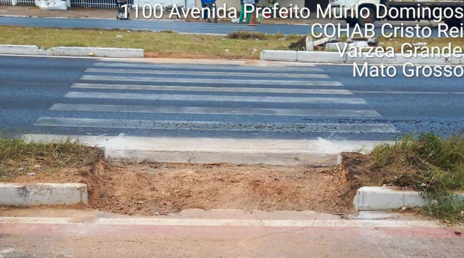 Prefeitura amplia obras de acessibilidade em avenidas de Vrzea Grande