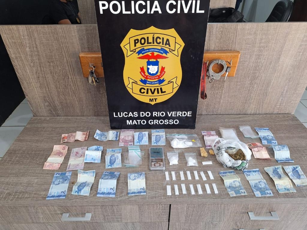Pol�cia Civil prende jovens encontrados com drogas em casa de Lucas do Rio Verde