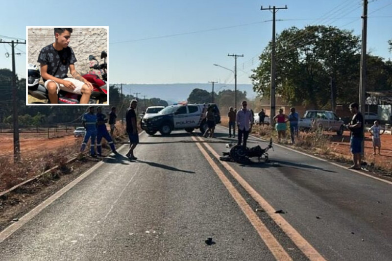 Jovem de 19 anos morre em coliso entre moto e caminhonete na MT-240